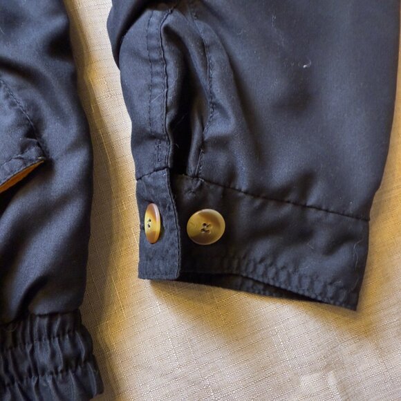 Vintage Speedo Windbreaker Jacket Black & Yellow Mens‎ Medium Retro 80s - Picture 5 of 11